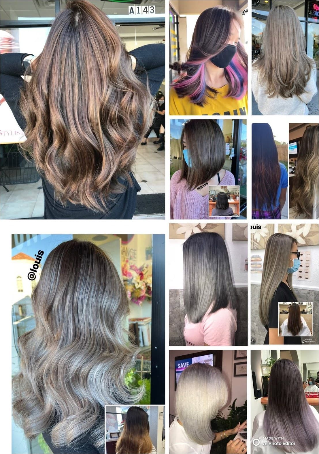 Balayage and ash blonde color work